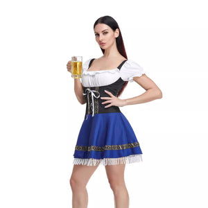 ElanWear Halloween Maid Costume Dress – Women’s Barmaid Cosplay Party Outfit Sexy Costume Dress